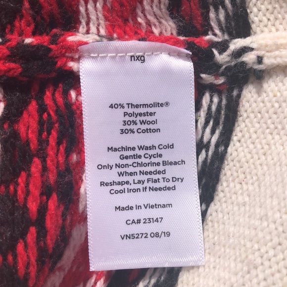 TALBOTS Chalet Fair Isle Thermolite + wool + cotton blend sweater size L - Picture 9 of 14